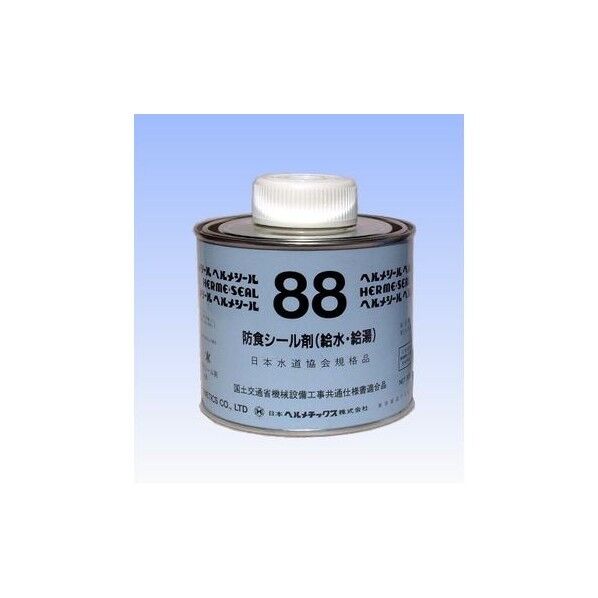日本ヘルメチックス 88 給水・給湯配管用防食シール剤【灰色・500gハケ付缶】 N-88 1点