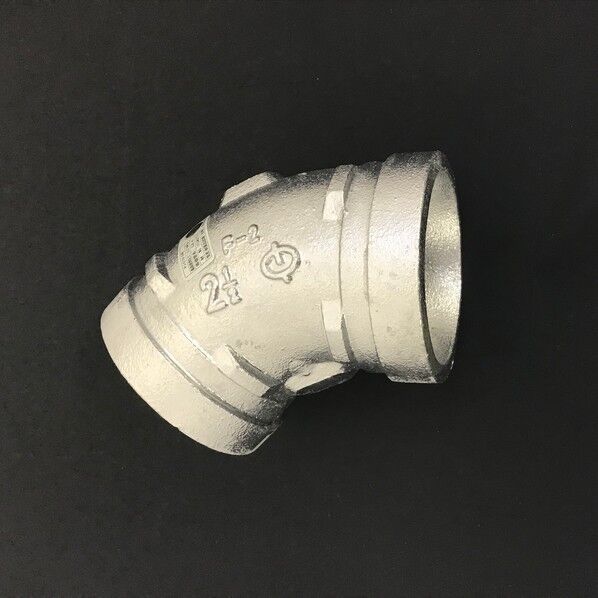 リケン L45(F-2) 白 トッフﾟフィッティンクﾞ 45°エルホﾞ 溶融亜鉛めっき品