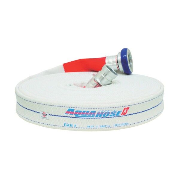 散水/消防用 1.3MPa ホース『ゴルフ』(内面ゴム引き)アルミ製町野式金具付(アルミ加締)