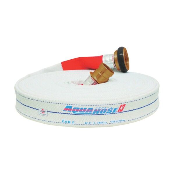 岩崎製作所 散水/消防用 1.3MPa ホース『ゴルフ』(内面ゴム引き)黄銅製町野式金具付(アルミ加締) 25Ax5m 01GLF2505B-K 1本...