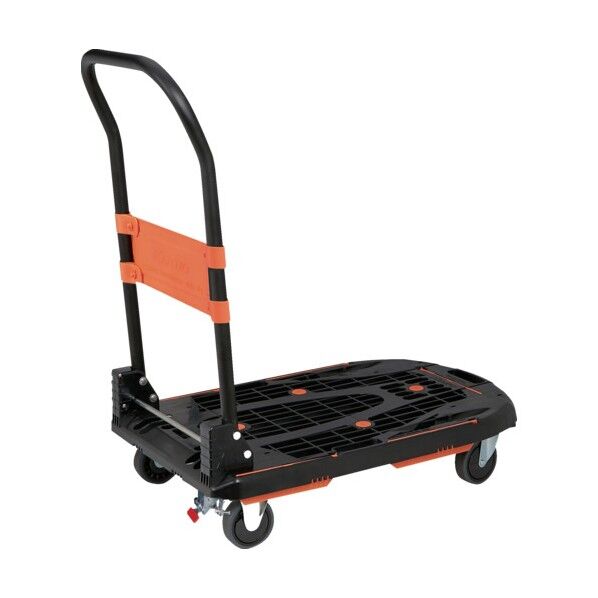 樹脂台車 カルティオ 780X490 折畳 ブラック スチールストッパー付