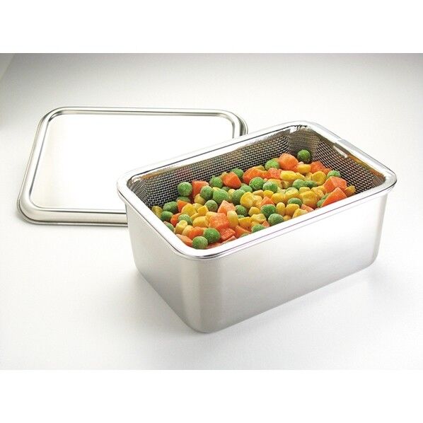 kan 豆腐水切かごセット 蓋付ツル無 外寸幅×奥行×高さmm:167×115×H70 1点