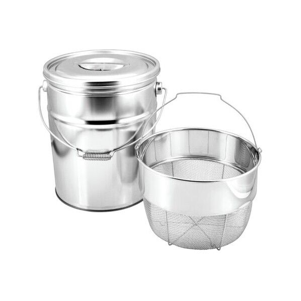 18-8バケット2洗イカゴタイプ 15L 荒目 15L JBK02153 1個