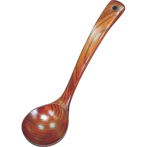 木製オ玉杓子(ウルシ塗リ) ミニ QOT1303 1個