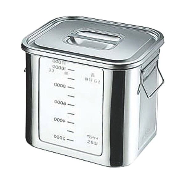 角型目盛付ポット 取手付き 6.9L 4-1006-07 1個