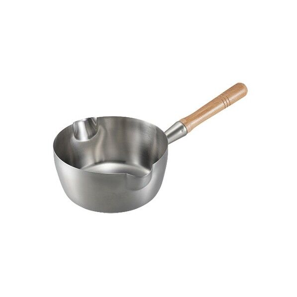 KD ステンレス 深型雪平鍋（両口 大注ぎ口付）21cm 020135