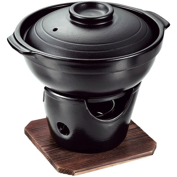 和ごころ懐石 陶器製イロリ鍋コンロ付セット 474207