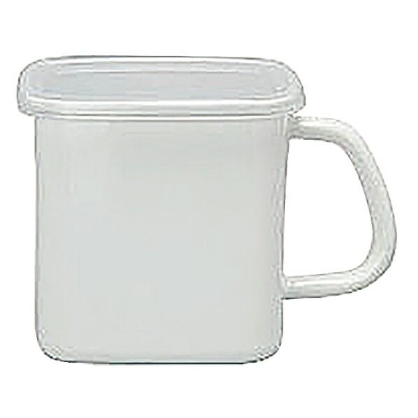 White Series琺瑯持ち手付ストッカー角型 L 475011