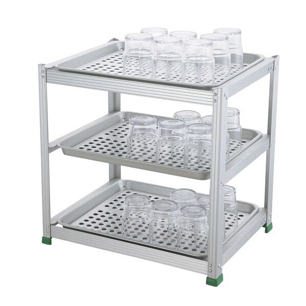 アルマイト 三段式ウォーターグラストレイ(水切盆)小 947200 61-6718-19 1点