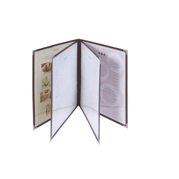 クイックメニューブック A4サイズ QM-5 8ページ 36020 7041890 ブラウン 63-7213-98 1点