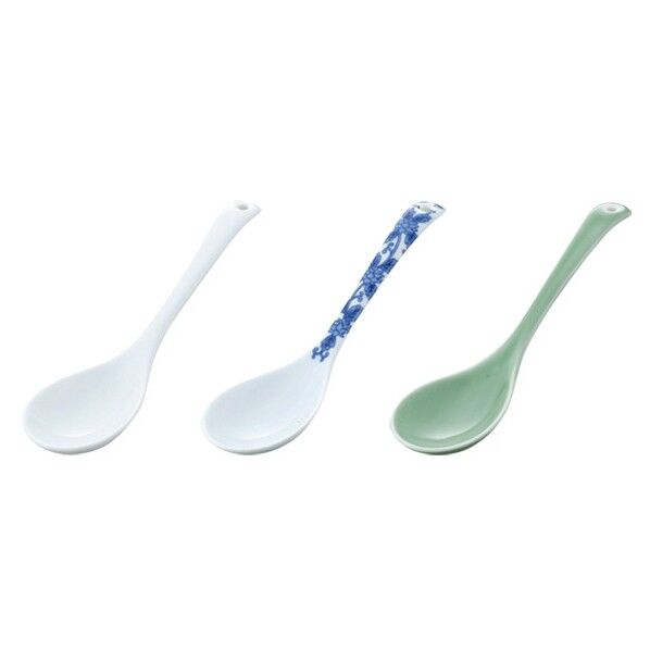 有田中華レンゲ 白磁 直径×全長mm×（容量cc）:37×55×140×（9） 1点