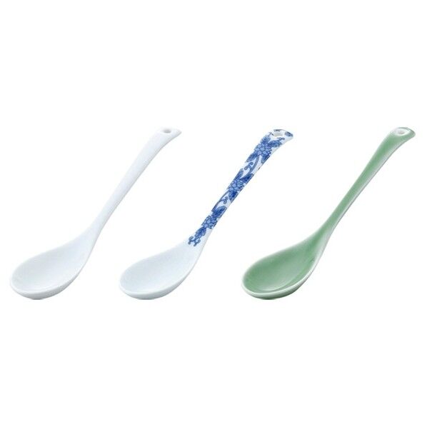 有田中華スプーン 白磁 直径×全長mm×(容量cc):30×46×135×(6) 1点