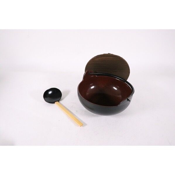 ヤマガ鍋(内茶ホーロー仕上) 18cm(杓子付) QYM02018 1個