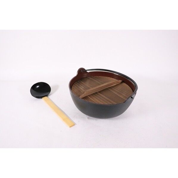 ヤマガ鍋(内茶ホーロー仕上) 24cm(杓子付) QYM02024 1個