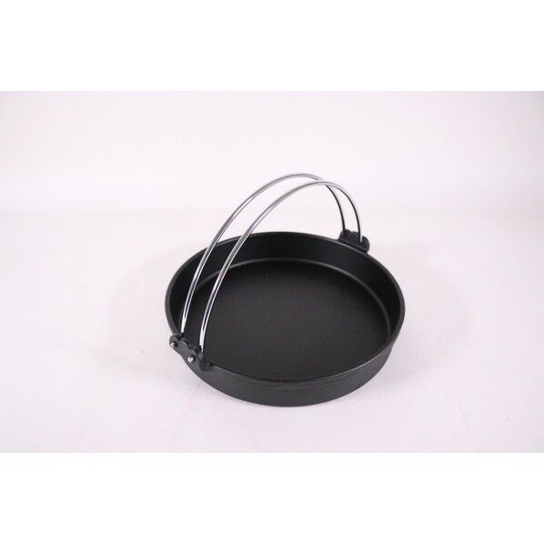 鉄スキヤキ鍋 黒ツル付 26cm QSK35026 1個