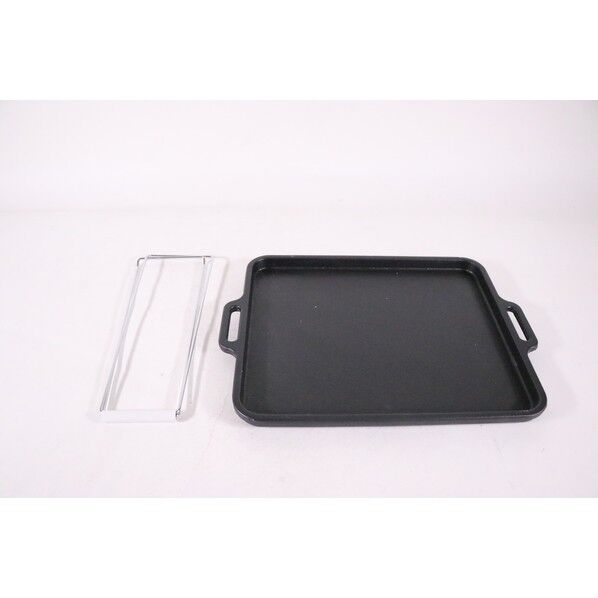 鉄オイル焼角型(専用ハンドル付) 25×30cm QOI02002 1個