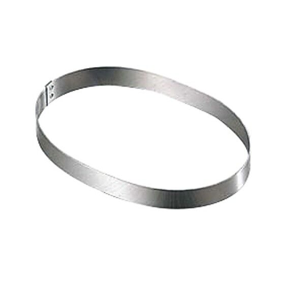 18-0ハンバーグリング 外寸縦×外寸横×外寸高さmm:φ110×85×H12 1点