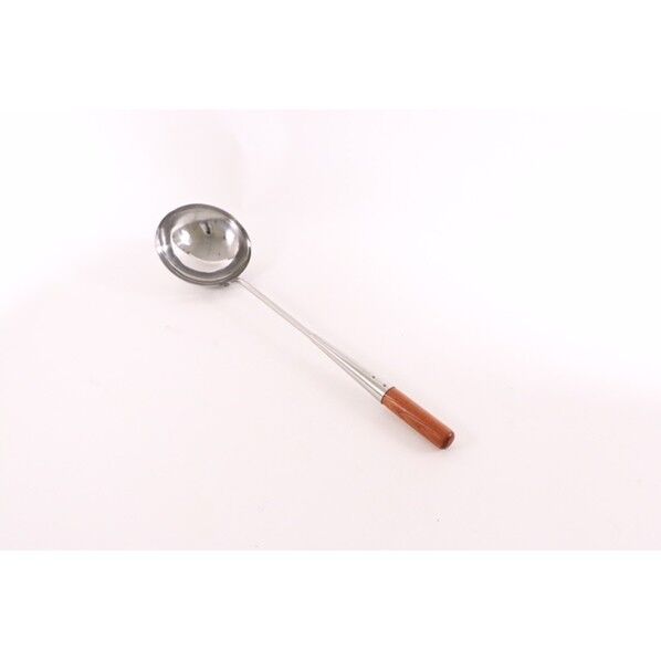 18-0中華お玉 ツナギ柄 小 頭径×柄長mm×容量cc:Φ110×345×約160 1点