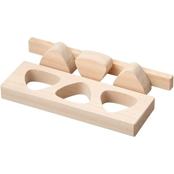 桧 おにぎり抜型 (押器付) 3穴 06305 1個