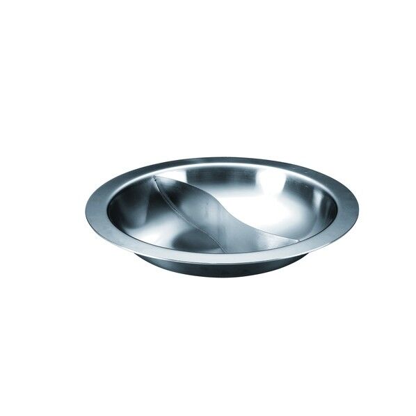 燕舞 プレーンタイプ 2槽火鍋 32cm (三層鋼 IH対応) 外径(内径)×高さmm(容量リットル):φ390(320)×H75(2.2×2槽) 291139 1点