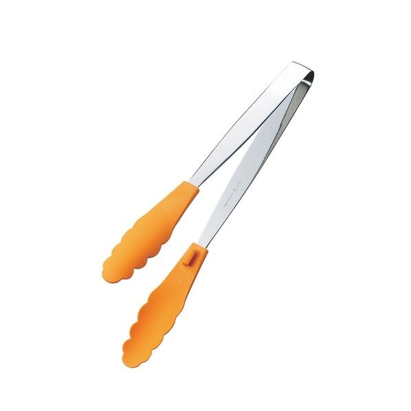 抗菌耐熱ストッパー付マルチトング 235mm オレンジ 62-8200-95 1点