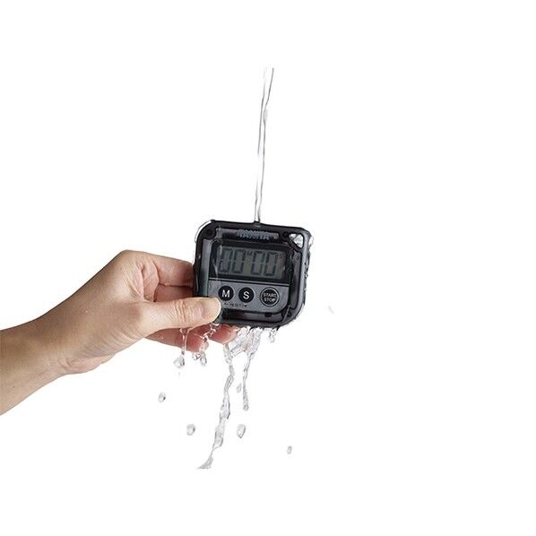 タニタ 丸洗いタイマー(100分計) ブラック TD-376N-BK 1個