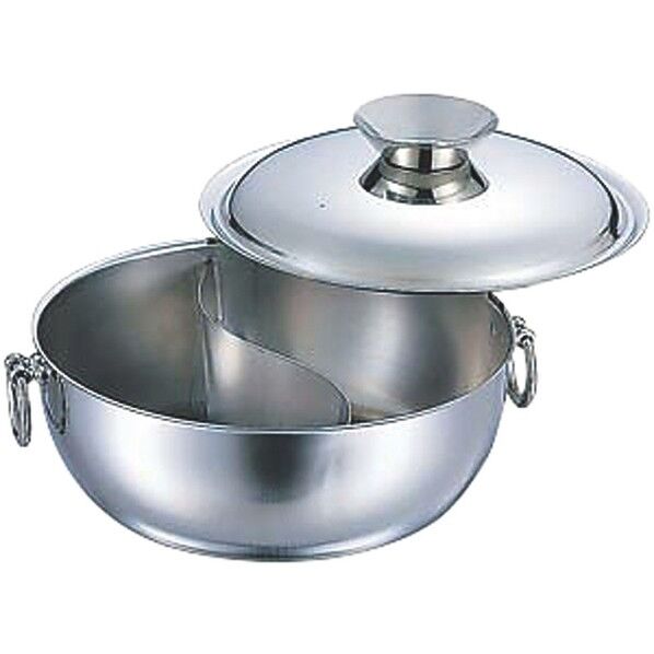 SW電磁用しゃぶしゃぶ鍋 仕切付 23cm QSY8601 1個