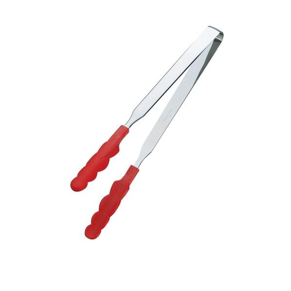 18-0 抗菌耐熱カラートング スリム レッド 25cm 3430800 61-6650-18 1点