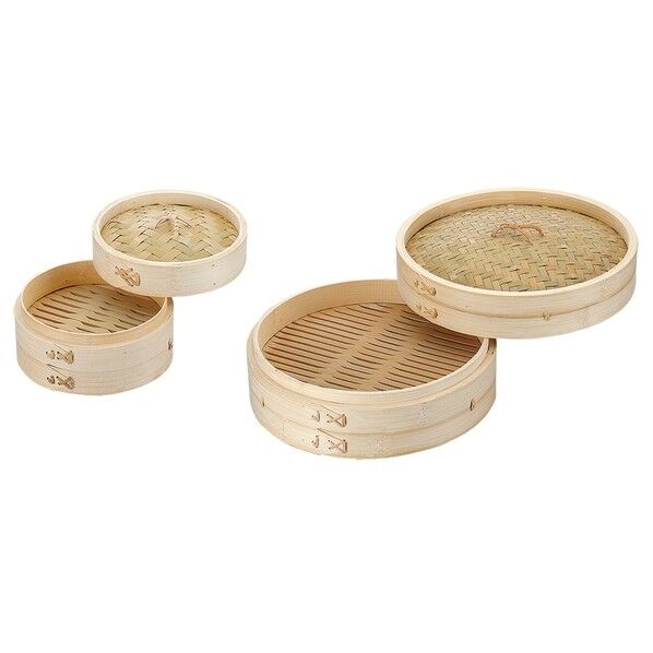 本竹・小籠包セイロ 蓋 13cm 外径×高さmm:φ130×H35 1点