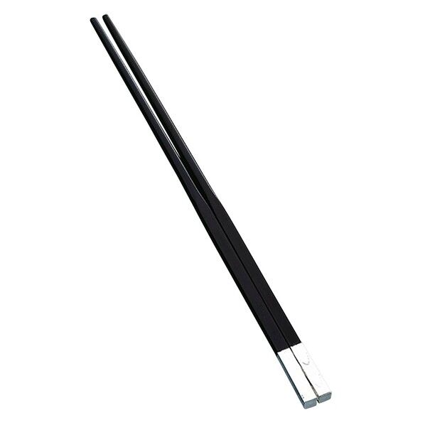 燕舞 黒檀箸 山水 銀キャップ 先太タイプ 全長mm:260 1点