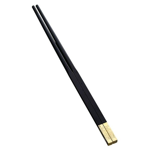 燕舞 黒壇箸 龍 金キャップ 先太タイプ 全長mm:260 1点