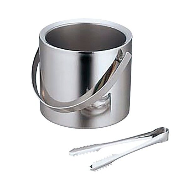 スリーアロー18-8二重アイスペール(トング付) 416002