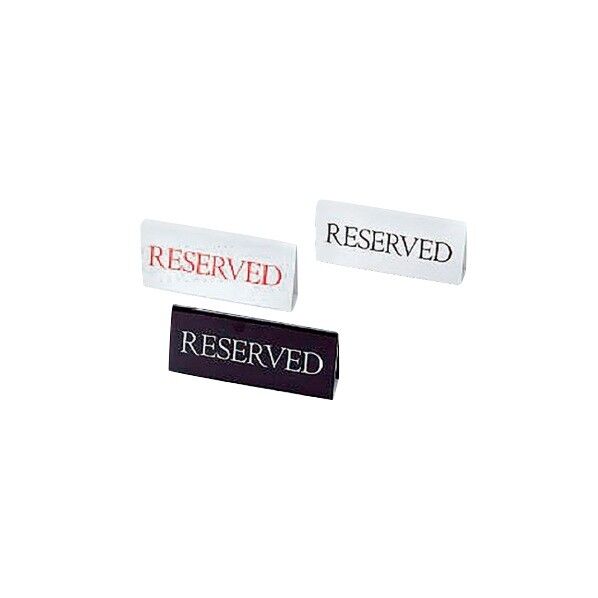 RESERVED 白 赤文字