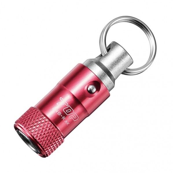 TOP 携帯用ワンタッチ式ビットホルダー(リング付) 包装寸法(mm)110高さ110x幅40 レッド EWB-R 1個