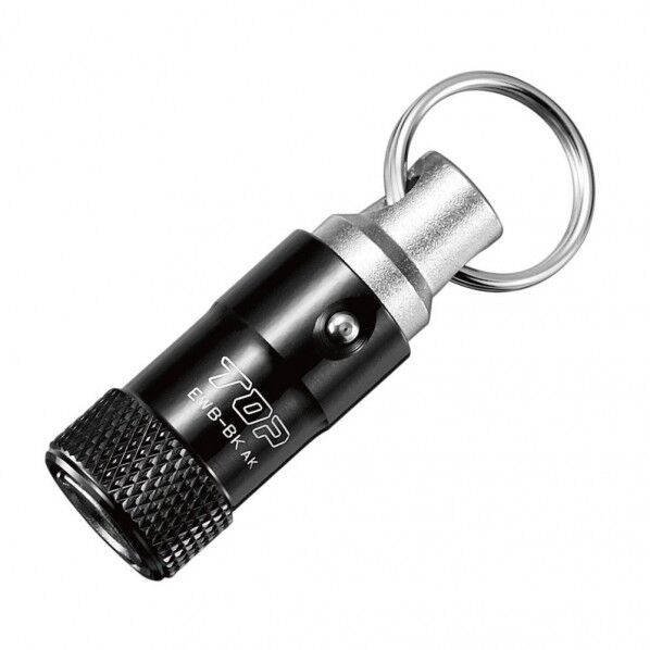 TOP 携帯用ワンタッチ式ビットホルダー(リング付) 包装寸法(mm)110高さ110x幅40 ブラック EWB-BK 1個