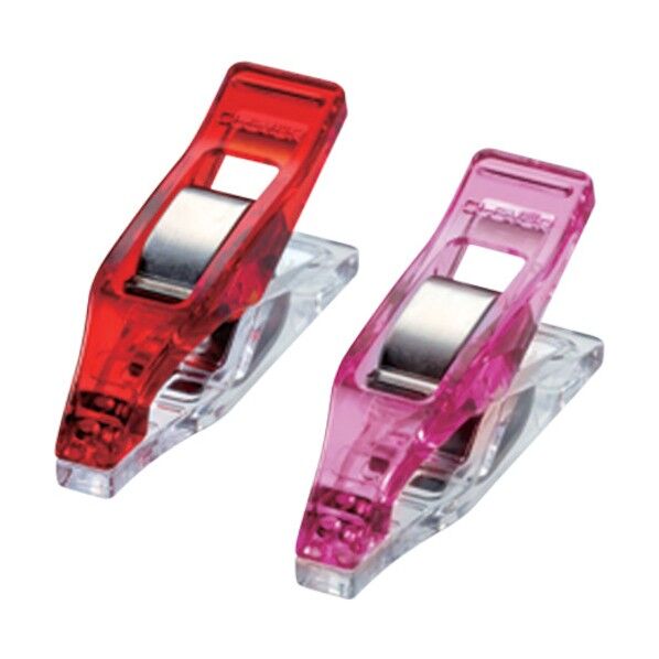 クロバー 仮止めクリップミニ 10個入 (赤・ピンク各5個) 22743 1セット...