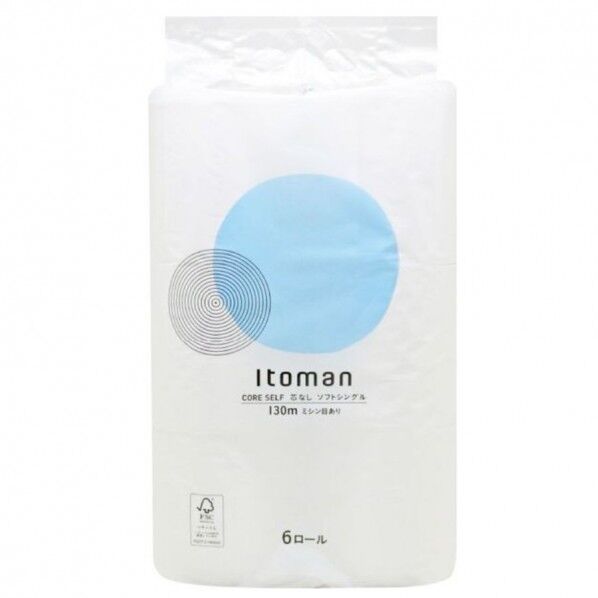 コアセルフ トイレットペーパー 130mシングル 6ロールパック×8パック入