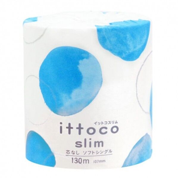 イットコ芯なしスリム トイレットペーパー 130mシングル 1ロール個包装×48個入