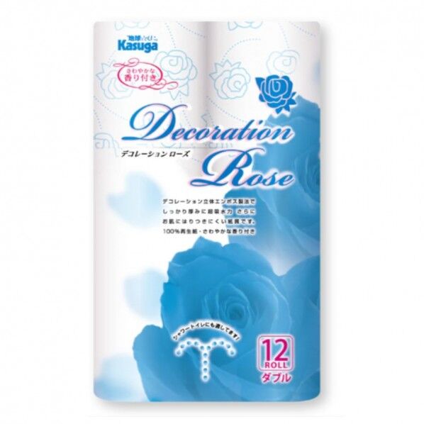 デコレーションローズ･ブルー 25m 12ロール×8パック ダブル