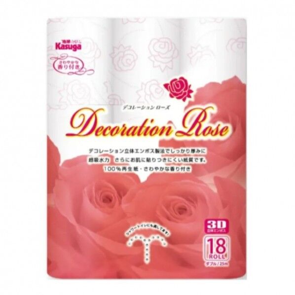 デコレーションローズ･ピンク 25m 18ロール×6パック ダブル