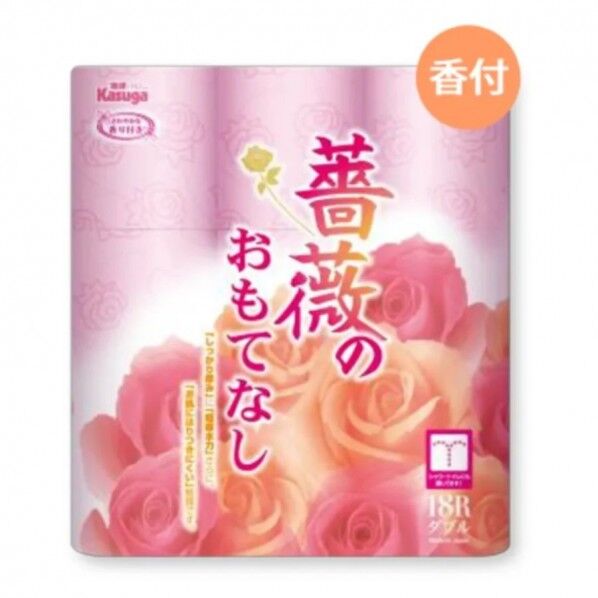 薔薇のおもてなし・ピンク 25m 18ロール×6パック ダブル