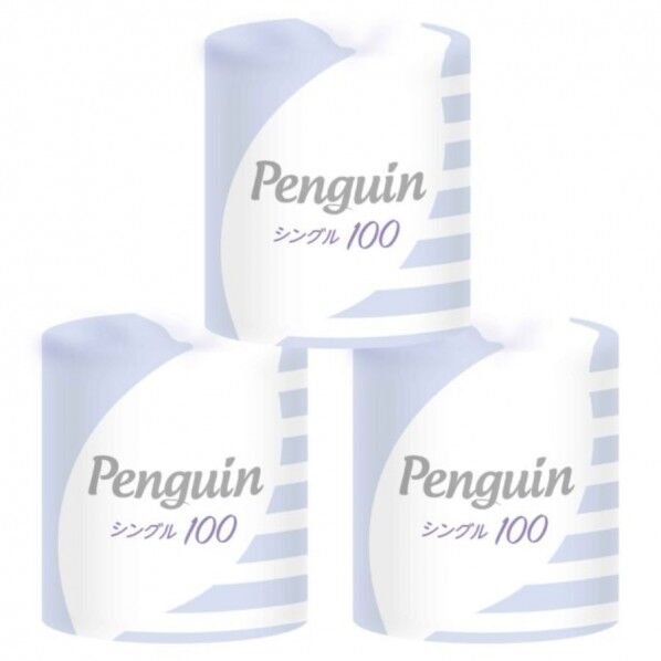 トイレットペーパー シングル100(Penguin・ペンギン)1箱(1巻×80包入) 1箱