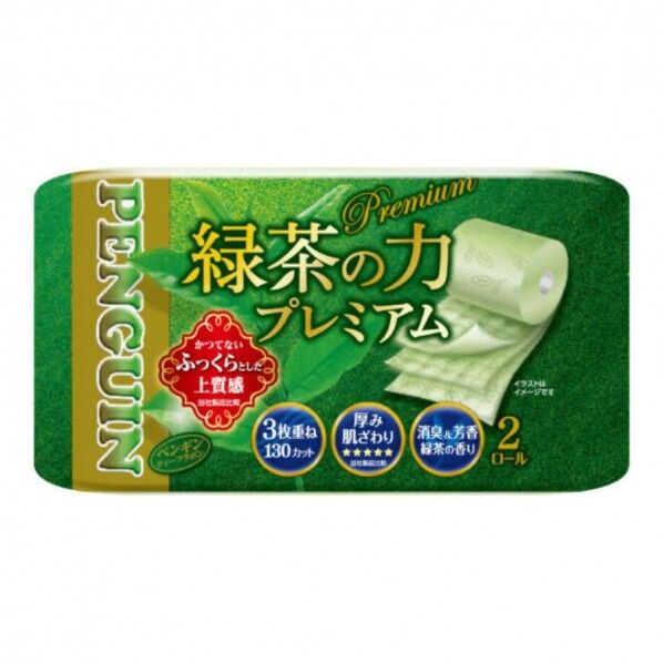 ペンギン 緑茶の力 プレミアム 4ロール×12パック トリプル グリーン 12パック