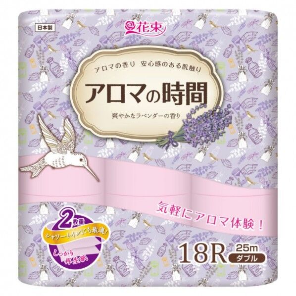 花束 アロマの時間 ラベンダー 18ロール×6パックダブル パープル 6パック