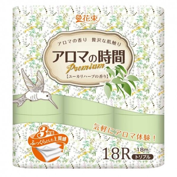 花束 アロマの時間 ユーカリハーブ 18ロール×6パック トリプル グリーン 6パック