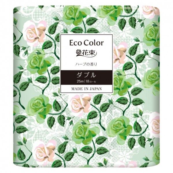 エコカラー花束グリーン 18ロール×6パック ダブル グリーン 6パック