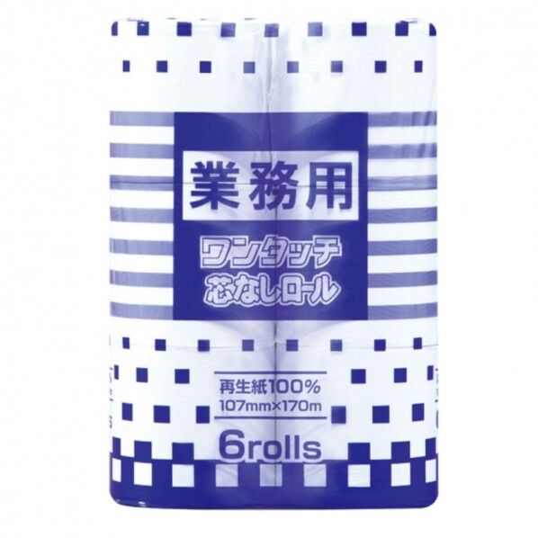 業務用ワンタッチコアレス 107MM 6RS 170M 1箱(6本×8パック入)
