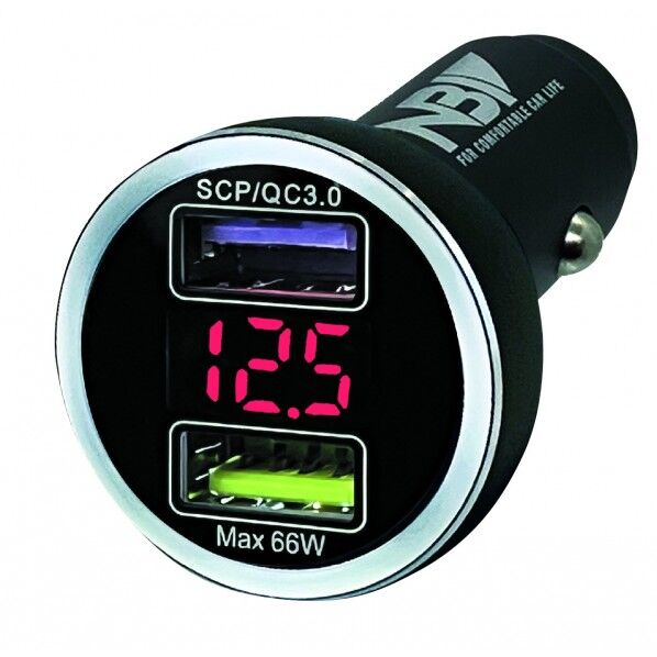 激速充電 USBソケットA+A 電圧監視モニター付き