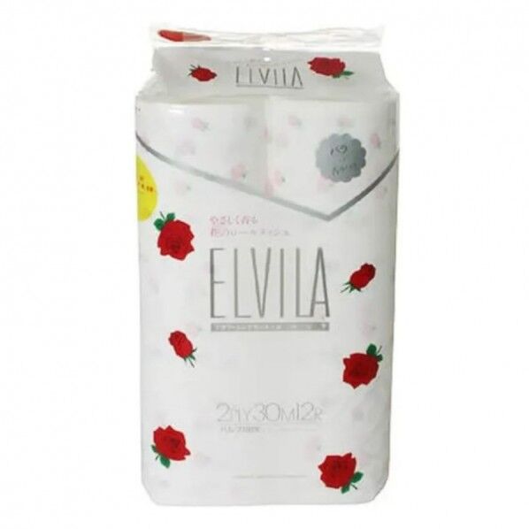 四国特紙 エルビラ 12ロール×8パック バラの香り付き