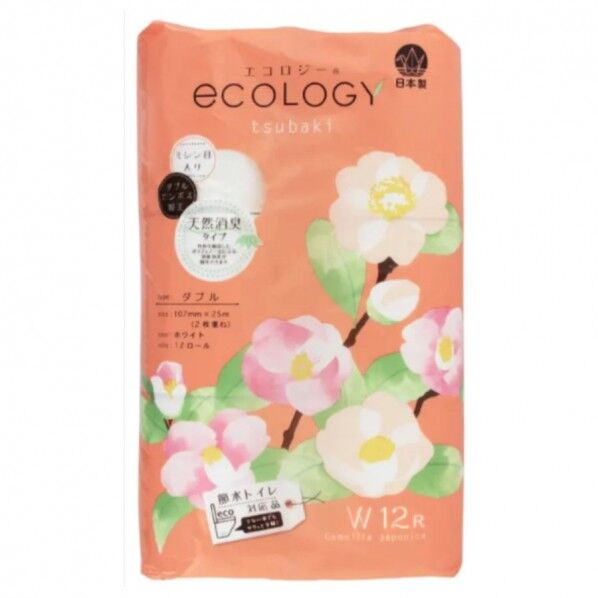 トイレットペーパー エコロジー 25m 12ロール×8パック ダブル